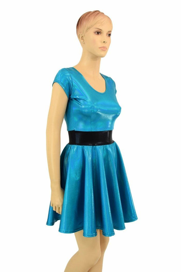 Peacock "Bubbles" Skater Dress - Coquetry Clothing
