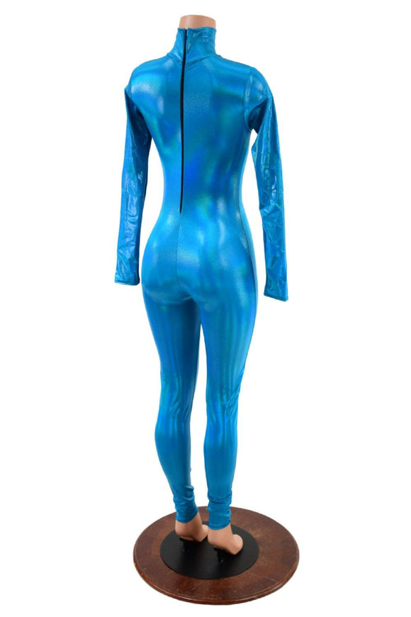 Peacock Catsuit with Back Zipper - Coquetry Clothing
