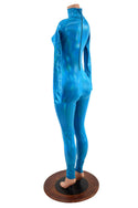 Peacock Catsuit with Back Zipper - 4