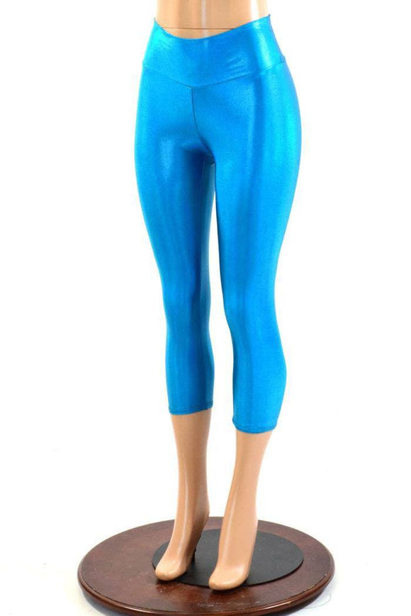 Peacock High Waist Capri Leggings - Coquetry Clothing
