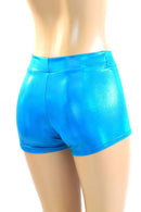 Peacock Holographic Mid Rise Shorts - Coquetry Clothing