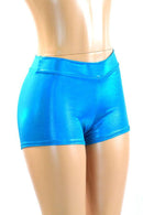 Peacock Holographic Mid Rise Shorts - Coquetry Clothing