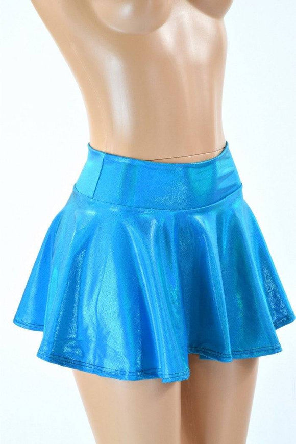Peacock Holographic Rave Mini Skirt - Coquetry Clothing