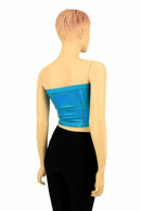Peacock Holographic Tube Top - Coquetry Clothing