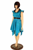 Peacock Hoodie Handkerchief Skater Dress - Coquetry Clothing