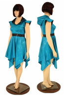 Peacock Hoodie Handkerchief Skater Dress - Coquetry Clothing