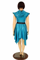 Peacock Hoodie Handkerchief Skater Dress - Coquetry Clothing