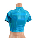 Peacock Tee Sleeve Crop Top - Coquetry Clothing