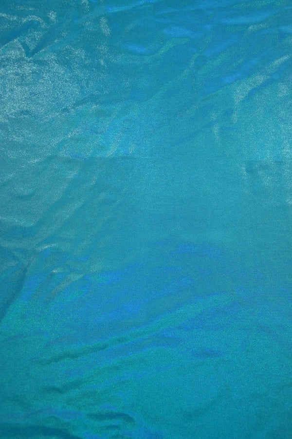 Peacock Blue Holographic Fabric - 2