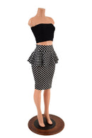 Peplum Wiggle Skirt & Strapless Top Set - Coquetry Clothing