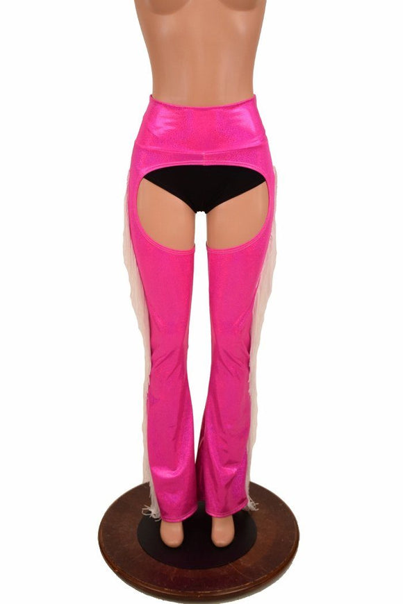 Pink Bootcut Fringe Chaps - Coquetry Clothing