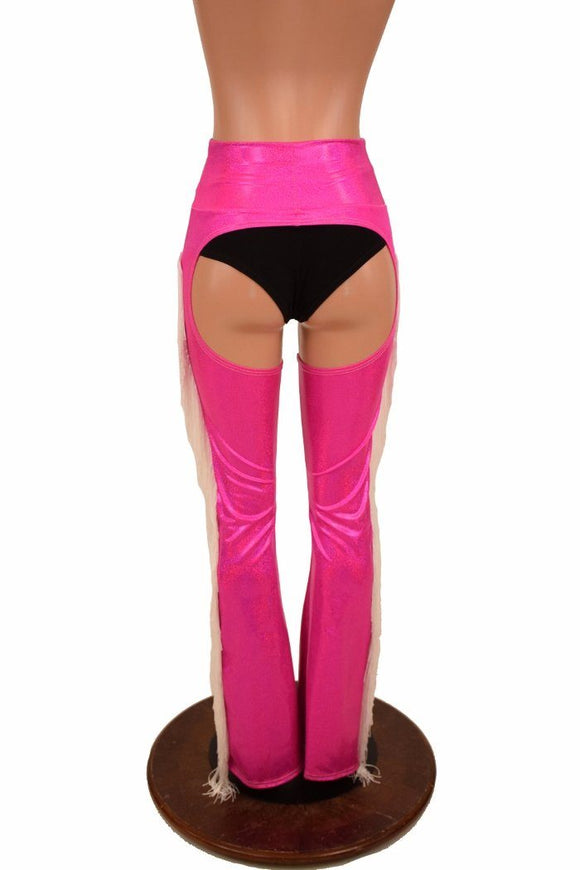 Pink Bootcut Fringe Chaps - Coquetry Clothing