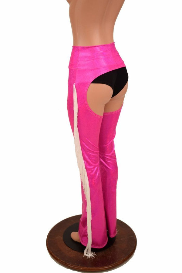 Pink Bootcut Fringe Chaps - 6