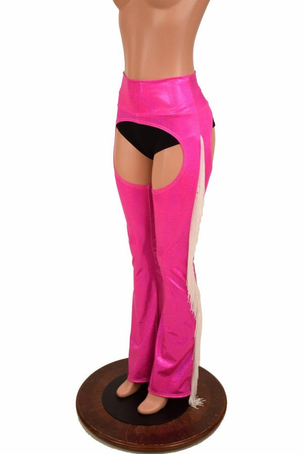 Pink Bootcut Fringe Chaps - 7