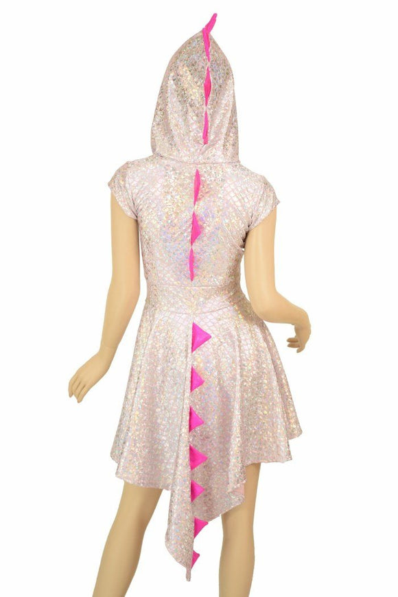 Pink Dragon Hoodie Skater Dress - Coquetry Clothing
