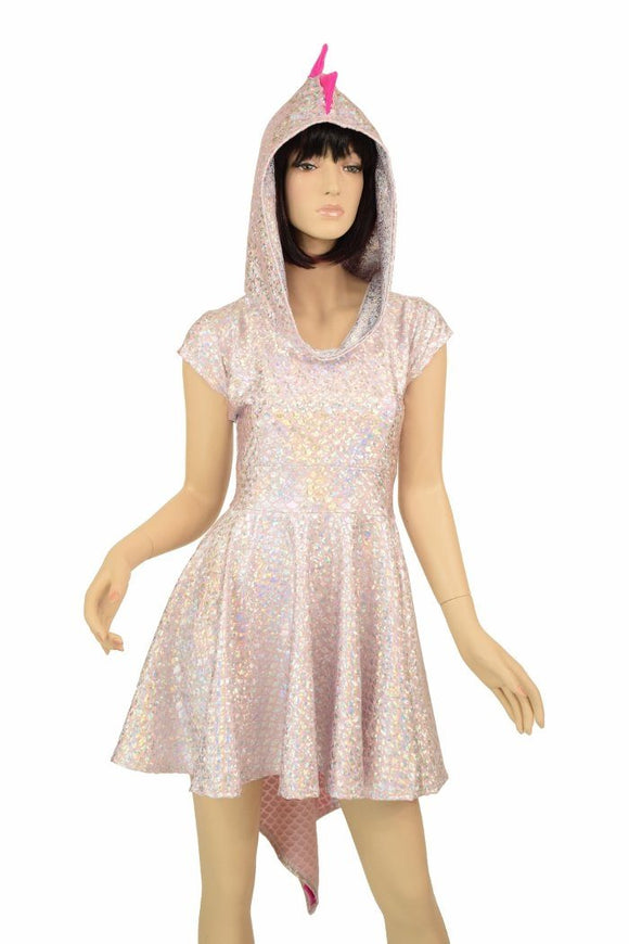 Pink Dragon Hoodie Skater Dress - Coquetry Clothing