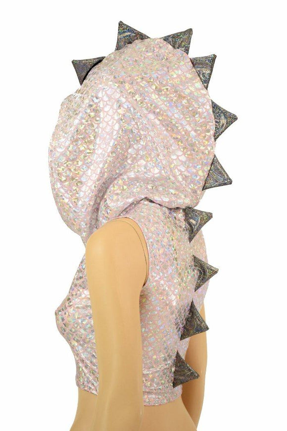 Pink Dragon Zipper Front Crop Top - Coquetry Clothing