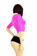 Pink Half Sleeve Crop Top - Coquetry Clothing