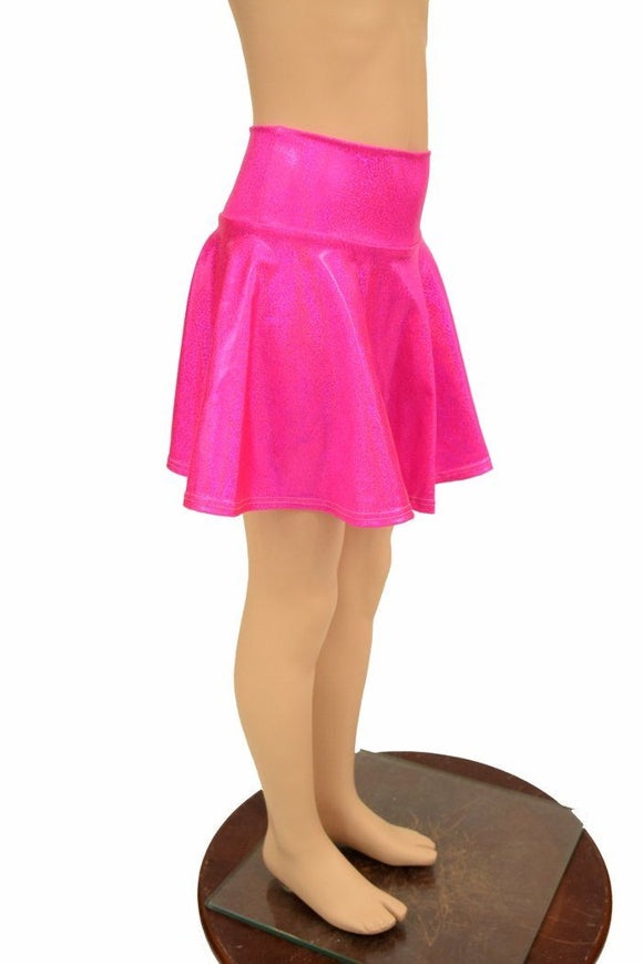 Pink Holo UV GLOW Kids Skirt or Skort - Coquetry Clothing