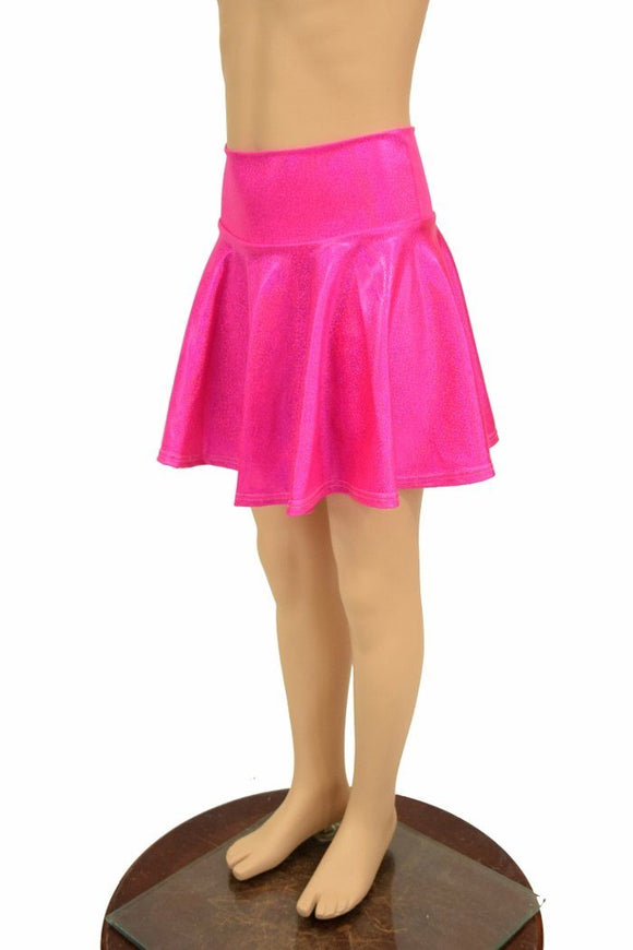 Pink Holo UV GLOW Kids Skirt or Skort - Coquetry Clothing