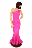 Pink Holographic Puddle Train Gown - Coquetry Clothing