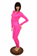 Pink Holographic "Stella" Catsuit - Coquetry Clothing