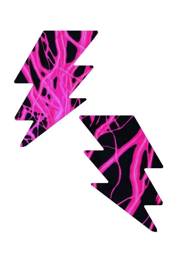 Pink Lighting Bolt Pasties - Coquetry Clothing