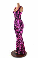 Pink Lightning Bell Bottom Flare Catsuit - Coquetry Clothing