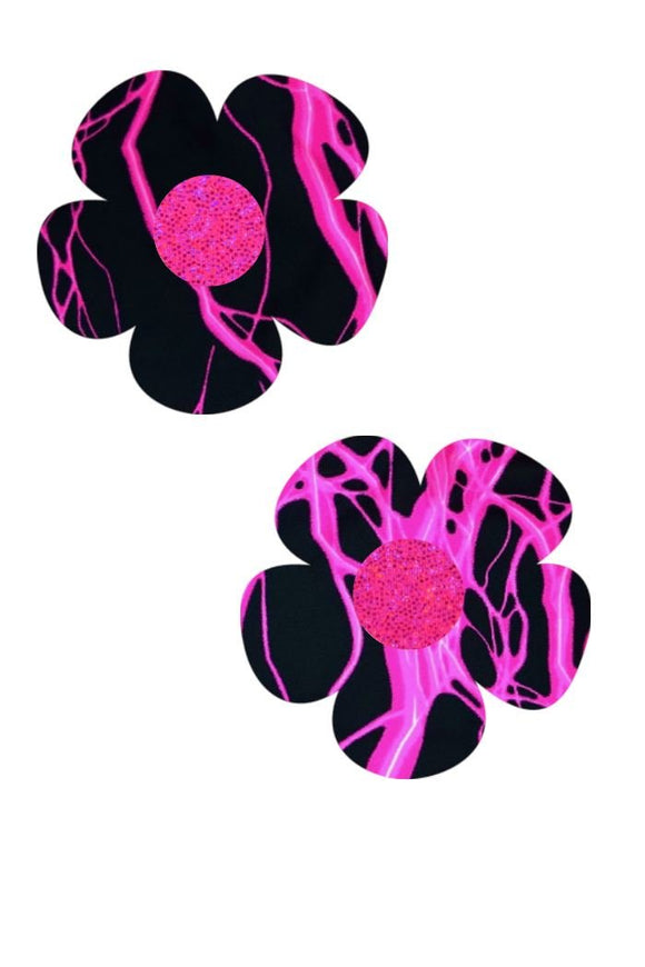 Pink Lightning Daisy Pasties - Coquetry Clothing