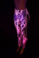 Pink Lightning Lace Up Leggings - Coquetry Clothing