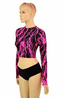 Pink Lightning Long Sleeve Crop - Coquetry Clothing