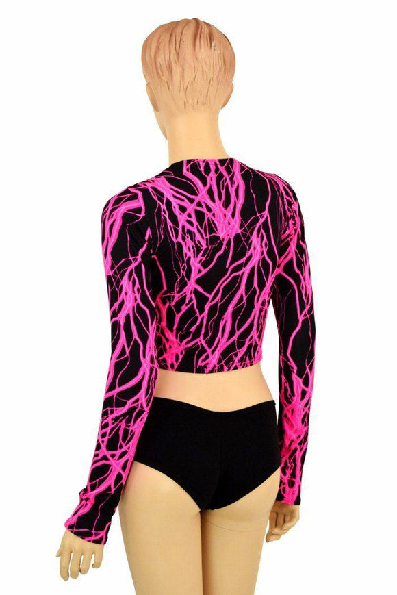 Pink Lightning Long Sleeve Crop - Coquetry Clothing