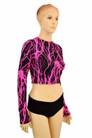 Pink Lightning Long Sleeve Crop - Coquetry Clothing