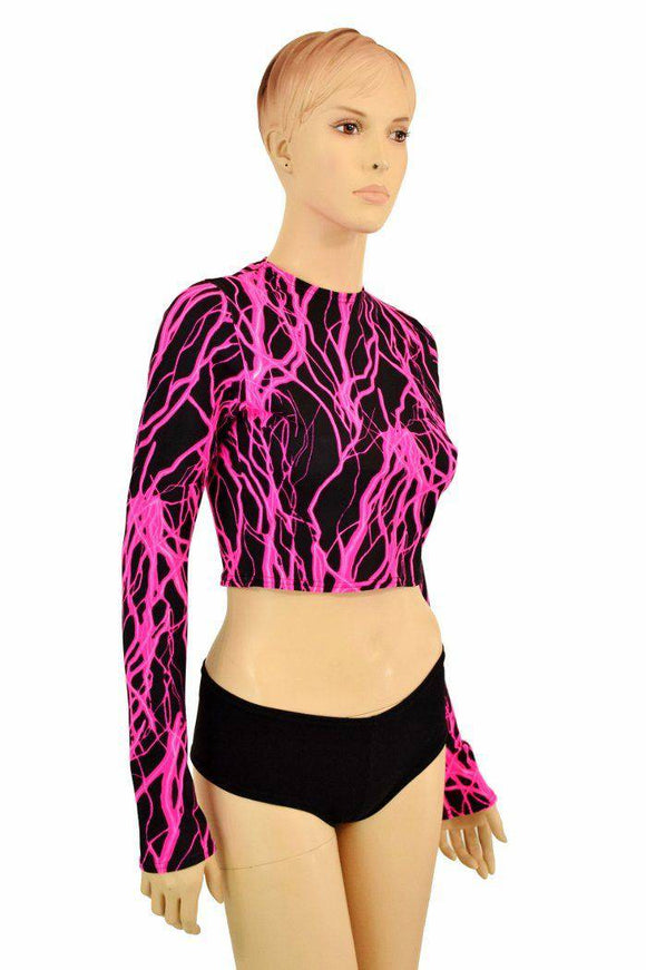 Pink Lightning Long Sleeve Crop - Coquetry Clothing