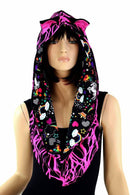 Pink Lightning Reversible Infinity Festival Hood - Coquetry Clothing