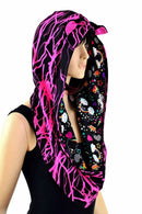 Pink Lightning Reversible Infinity Festival Hood - Coquetry Clothing