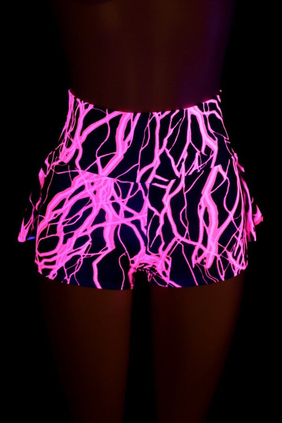 Pink Lightning Ruffle Rump Shorts - Coquetry Clothing