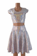 Pink Mermaid Crop & Skirt Set - Coquetry Clothing