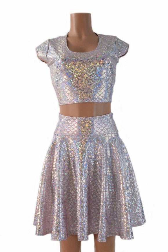 Pink Mermaid Crop & Skirt Set - Coquetry Clothing
