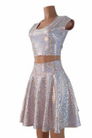 Pink Mermaid Crop & Skirt Set - Coquetry Clothing