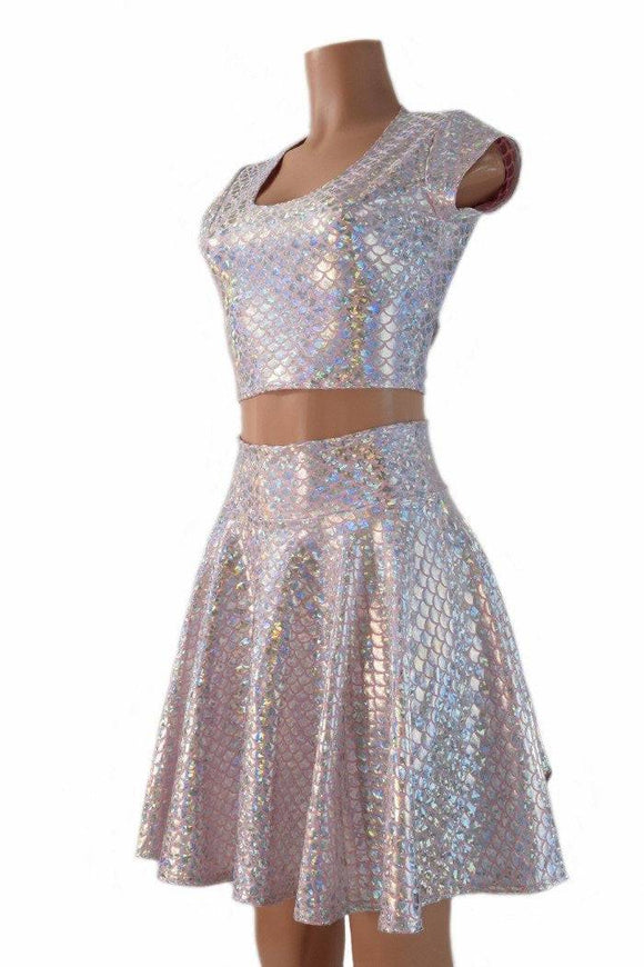 Pink Mermaid Crop & Skirt Set - Coquetry Clothing