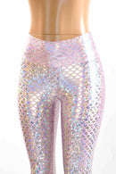 Pink Mermaid High Waist Bell Bottom Flares - Coquetry Clothing