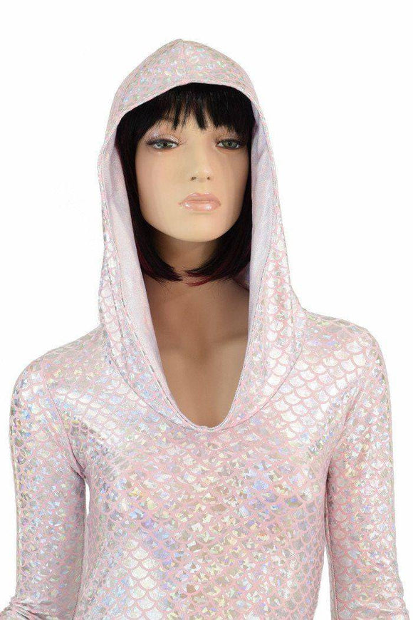 Pink Mermaid Long Sleeve Hoodie Romper - Coquetry Clothing