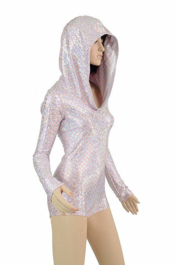 Pink Mermaid Long Sleeve Hoodie Romper - Coquetry Clothing