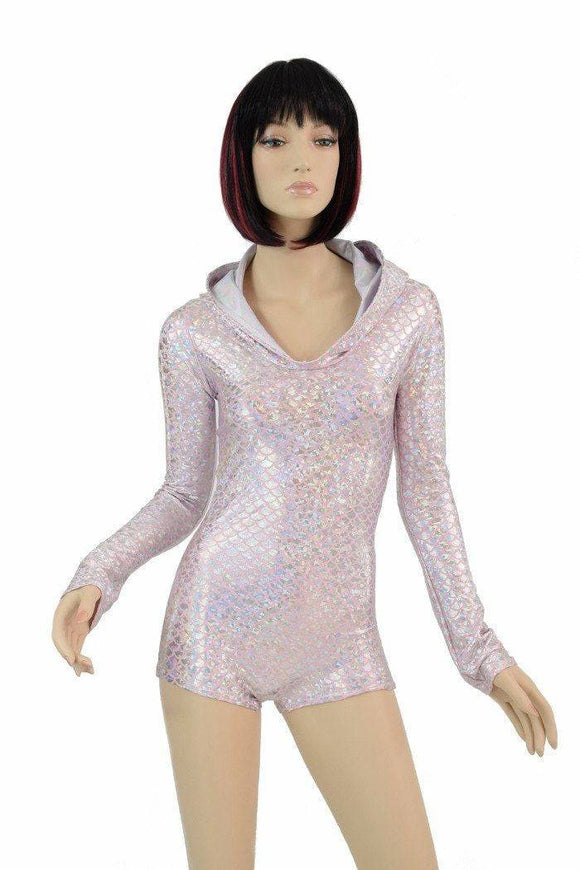 Pink Mermaid Long Sleeve Hoodie Romper - Coquetry Clothing