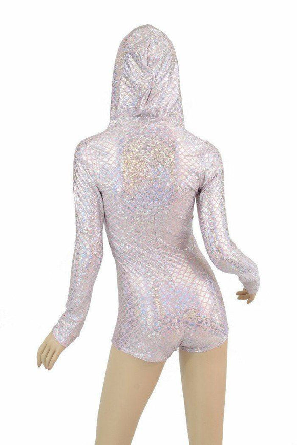 Pink Mermaid Long Sleeve Hoodie Romper - Coquetry Clothing