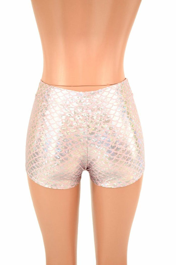 Pink Mermaid Midrise Shorts - Coquetry Clothing
