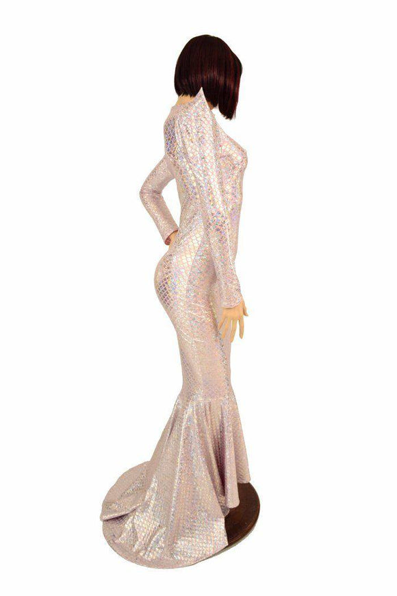 Pink Mermaid Puddle Train Gown - Coquetry Clothing
