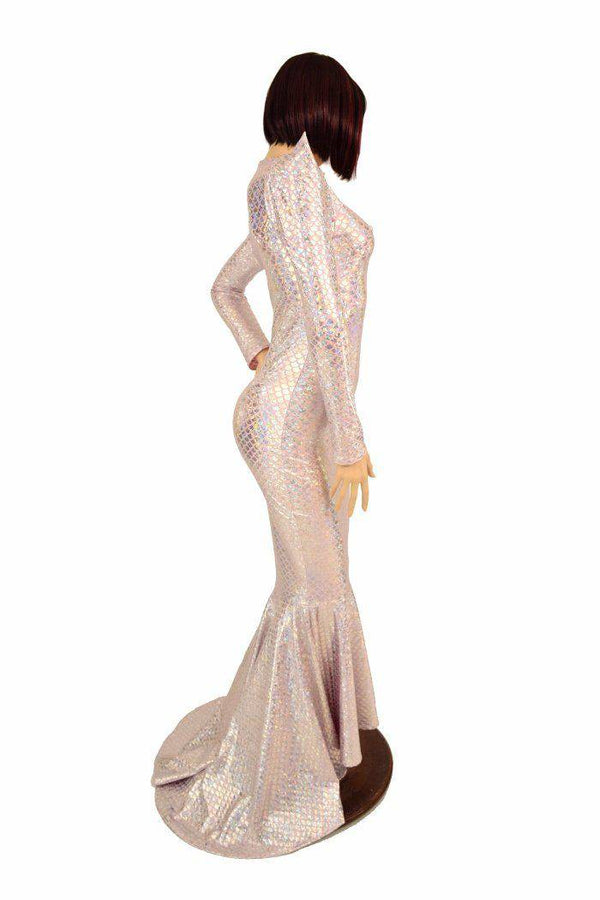 Pink Mermaid Puddle Train Gown - 5