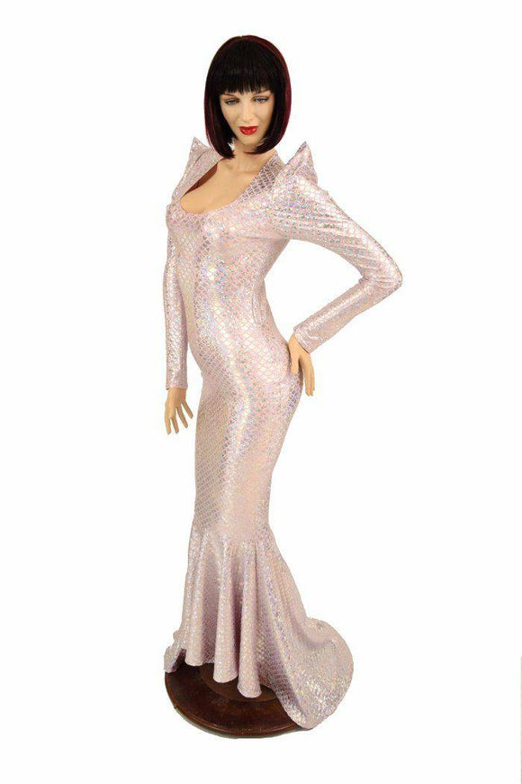 Pink Mermaid Puddle Train Gown - Coquetry Clothing